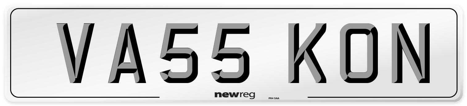 VA55 KON Number Plate from New Reg
